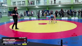 53kg Cons. Round 3 - Brittany Lavigne, Club De Lutte Acadie Bathurst vs Amelia Prenevost, Lethbridge Amateur WA