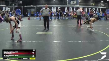 125 lbs Round 1 (8 Team) - Mariano Lopez, Mi Mafia White vs Ethan Goodwin, 42 North
