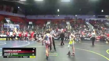 92 lbs Round 1 (4 Team) - Brodie Dunbar, Hartland vs Cameron Snoeyink, Belding Black Knights