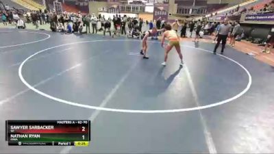 62-70 lbs Quarterfinal - Nathan Ryan, Iowa vs Sawyer Sarbacker, WI