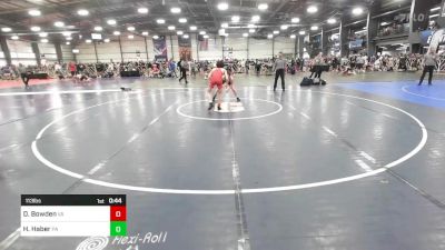 113 lbs Consi Of 32 #2 - Dawson Bowden, VA vs Hayden Haber, PA