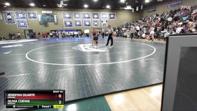 100 lbs Quarterfinal - Olivia Cuevas, Nipomo vs Jenniyah Duarte, Sanger