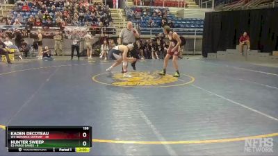 138 lbs Quarterfinals (8 Team) - Hunter Sweep, E2-Fargo Davies vs Kaden DeCoteau, W3-Bismarck Century