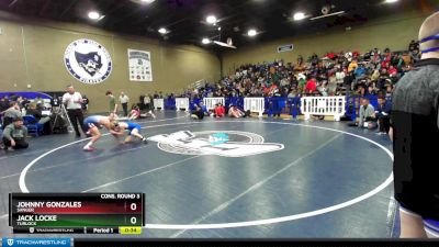 120 lbs Cons. Round 3 - Johnny Gonzales, Sanger vs Jack Locke, Turlock