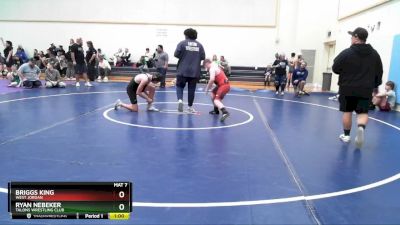 130-135 lbs Round 3 - Ryan Nebeker, Talons Wrestling Club vs Briggs King, West Jordan