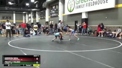 91 lbs Round 2 (4 Team) - Addison Neal, Female Elite Wrestling vs Mikayla Valdez, Illinois