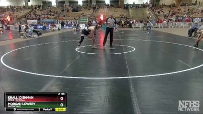 A 195 lbs Quarterfinal - Morgan Lowery, Greeneville vs Khalli Dishman, Stone Memorial