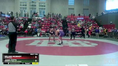 220 lbs Quarterfinal - William McGrady, Father Ryan vs Jaden Potts, Nashville Christian School