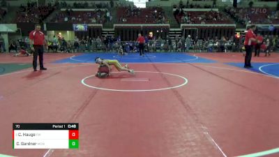 70 lbs 2nd Place Match - Cale Hauge, Project Wrestling vs Clayton Gardner, Miles City Wrestling Club