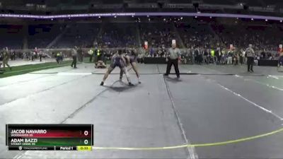 D1-215 lbs Cons. Semi - Jacob Navarro, Woodhaven HS vs Adam Bazzi, Stoney Creek HS