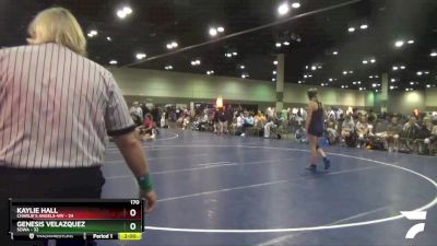 170 lbs Round 2 (16 Team) - Kaylie Hall, Charlie`s Angels-WV vs Genesis Velazquez, SOWA