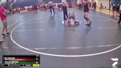 140 lbs Round 2 (6 Team) - Dylan Brown, Alabama Elite vs Eli Taylor, South Paulding Jr Spartans