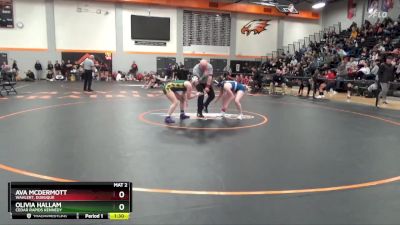 120 lbs Semifinal - Olivia Hallam, Cedar Rapids Kennedy vs Ava McDermott, Wahlert, Dubuque