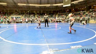 64 lbs Round Of 16 - Keegan Burns, Perkins vs Paisley Sutton, Ponca City Wildcat Wrestling