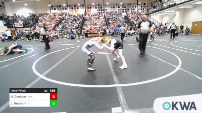 70 lbs Semifinal - Nash Denison, Team Tulsa Wrestling Club vs Jace Hebert, Poteau Youth Wrestling Academy