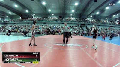 95 lbs Champ. Round 2 - Jackson Peek, Ray-Pec Wrestling Club-AA vs Lex Johnston, Open Mats Wrestling Club-AAA