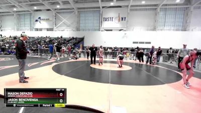 94 lbs Quarterfinal - Jason Bencivenga, Club Not Listed vs Mason Defazio, Geneva Wrestling Club