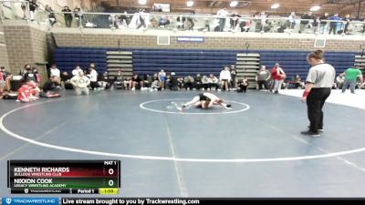 85 lbs Champ. Round 1 - Nixxon Cook, Legacy Wrestling Academy vs Kenneth Richards, Bulldog Wrestling Club