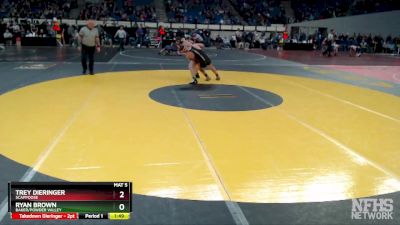 4A-170 lbs Champ. Round 1 - Ryan Brown, Baker/Powder Valley vs Trey Dieringer, Scappoose