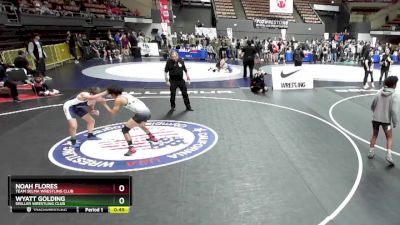 110 lbs Cons. Round 1 - Wyatt Golding, Driller Wrestling Club vs Noah Flores, Team Selma Wrestling Club