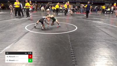 65 lbs Final - StevyJ Mytych, Saucon Valley vs Colt Bissett, West Greene