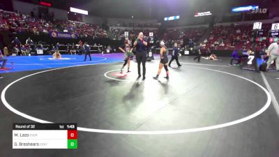 143 lbs Round Of 32 - Madeline Lazo, Evergreen Valley vs Giana Breshears, Central Valley