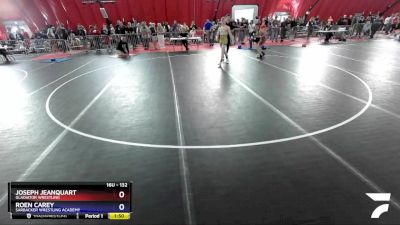 132 lbs Quarterfinal - Joseph Jeanquart, Gladiator Wrestling vs Roen Carey, Sarbacker Wrestling Academy