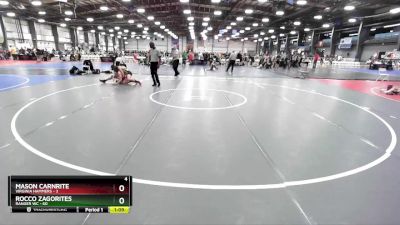 140 lbs Rd# 5- 3:45pm Friday Final Pool - Mason Carnrite, Virginia Hammers vs Rocco Zagorites, Ranger WC