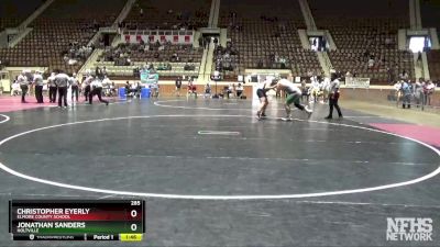 285 lbs Quarterfinal - Christopher Eyerly, Elmore County School vs JONATHAN SANDERS, Holtville