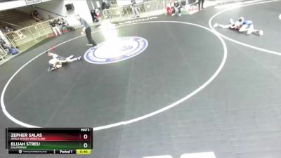 67 lbs Cons. Round 2 - Zepher Salas, Ayala Smash Wrestling vs Elijah Streu, California