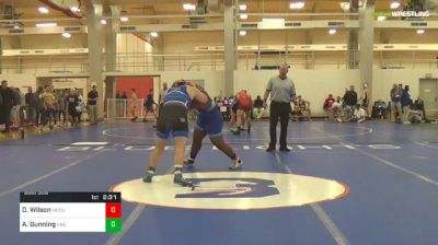 285 lbs Quarterfinal - Deonte Wilson, NCSU Unattached vs Andrew Gunning, UNC Unattached