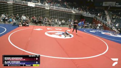 49 lbs Semifinal - Ryker Henderson, Top Of The Rock Wrestling Club vs Blake Swensen, Top Of The Rock Wrestling Club