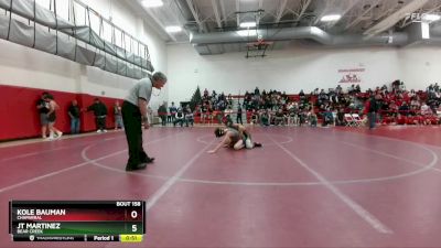 106 lbs Champ. Round 2 - Kole Bauman, Chaparral vs JT Martinez, Bear Creek