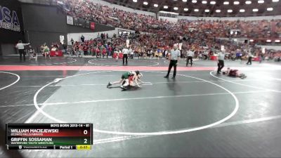 81 lbs Champ. Round 2 - Griffin Sossaman, Waterford Youth Wrestling vs William Maciejewski, Oconto Falls/Abrams