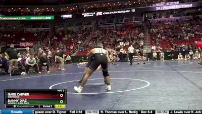 3A-160 lbs Quarterfinal - Danny Diaz, Waverly-Shell Rock vs Gabe Carver, Urbandale