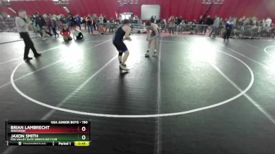 190 lbs Cons. Round 1 - Jaxon Smith, Fox Valley Elite Wrestling Club vs Brian Lambrecht, Wisconsin