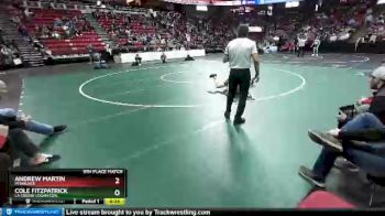D1-120 lbs 5th Place Match - Cole Fitzpatrick, La Crosse Logan/Cen. vs Andrew Martin, Pewaukee