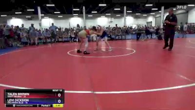 130 lbs Placement Matches (8 Team) - Talen Brown, West Virginia vs Levi Dicksion, Oklahoma Blue