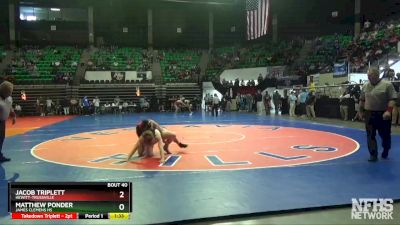 145 lbs Champ. Round 1 - Jacob Triplett, Hewitt-Trussville vs Matthew Ponder, James Clemens HS