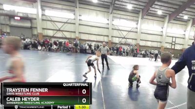 70 lbs Quarterfinal - Traysten Fenner, Davis Wrestling Club vs Caleb Heyder, Sanderson Wrestling Academy