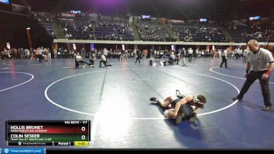 117 lbs Champ. Round 2 - Colin Sesker, Team Valley Wrestling Club vs Hollis Brunet, Moen Wrestling Academy