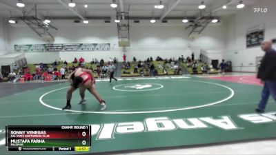 285 lbs Champ. Round 1 - Sonny Venegas, Cal State Northridge Club vs Mustafa Farha, Palomar