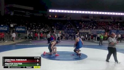 D 3 152 lbs Quarterfinal - Preston Gautier, Archbishop Hannan vs John Paul Thibodaux, St. Mary`s