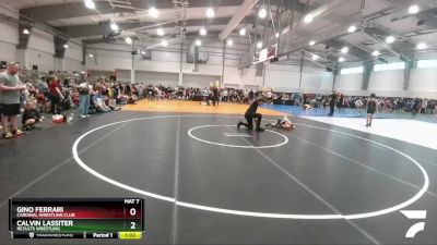 70 lbs Quarterfinal - Calvin Lassiter, ReZults Wrestling vs Gino Ferrari, Cardinal Wrestling Club