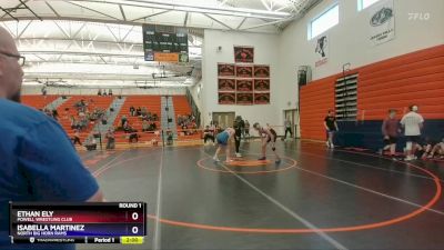 149 lbs Round 1 - Ethan Ely, Powell Wrestling Club vs Isabella Martinez, North Big Horn Rams