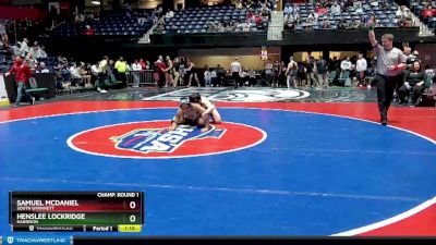 7A-165 lbs Champ. Round 1 - Samuel McDaniel, South Gwinnett vs Henslee Lockridge, Harrison