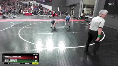 100 lbs Cons. Round 3 - Garrett Bowden, Askren Wrestling Academy vs Ryan Demars, Laona/Wabeno Rebels