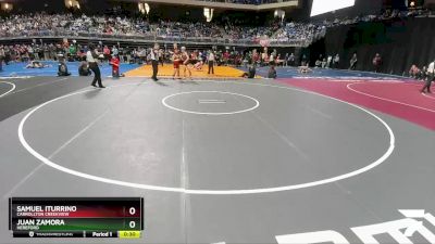 5A 132 lbs Cons. Round 1 - Samuel Iturrino, Carrollton Creekview vs Juan Zamora, Hereford