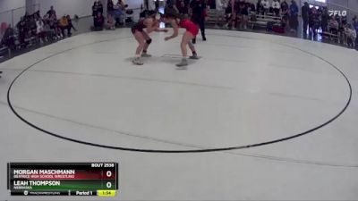 123 lbs Semifinal - Leah Thompson, Nebraska vs Morgan Maschmann, Beatrice High School Wrestling