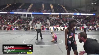 80 lbs Champ. Round 1 - Ruby Baxter, Russell vs JazLynn West, RSA Red Storm